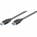 Cabo USB Ewent EC1008 USB 3.0 (3.1 Gen 1) 1.8m USB A Macho/Fêmea Preto