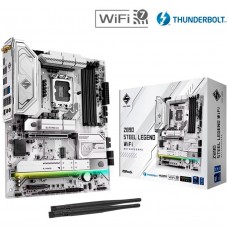 Motherboard AsRock Z890 Steel Legend WiFi WHITE, LGA1851, DDR5, PCIe 5.0 e Wi-Fi 7 Motherboard AsRock Z890 Steel Legend WiFi WHITE, LGA1851, DDR5, PCIe 5.0 e Wi-Fi 7