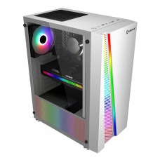 Caixa Gaming Unyka GLAYZE RGB White, ATX, Painel Vidro, USB 3.0, 4.741 kg