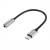Adaptador Áudio Kruger&Matz USB-C para Jack 3.5mm, Alumínio, 17.5cm