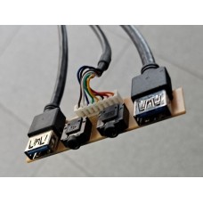 Placa Frontal OEM para PC PC9-17301, USB 3.0, Audio e Combo Jack