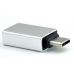 Adaptador EWENT EW9643: USB-C Macho para USB-A Fêmea, Alumínio, 5 Gbit/s, Prateado