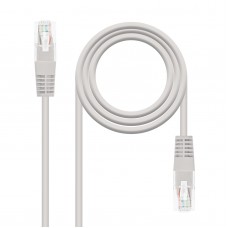 Cabo de Rede Cat.5e NanoCable 1m Cinzento RJ45 - Ligação Fiável