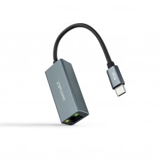 Adaptador NanoCable USB-C para Ethernet Gigabit, RJ45, 1000Mbps, Cinzento