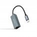 Adaptador NanoCable USB-C para Ethernet Gigabit, RJ45, 1000Mbps, Cinzento