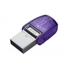Pen USB Kingston DataTraveler MicroDuo 3C 128GB, USB-A/USB-C, 200MB/s, Roxo