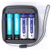 Carregador de Pilhas OEM Li-Ion e Ni-MH AA e AAA 4 slots