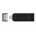 Pen Kingston DataTraveler 70 64GB USB-C 3.2 Gen 1 - Preto