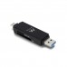 Leitor de Cartões EWENT EW1075 USB-C/A, SD/microSD 5Gbps, Preto