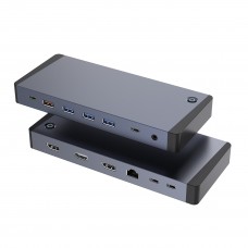 Docking Station USB-C 15-em-1 Flex.OEM IH5-009: Thunderbolt 4, Multi-Portas, 4K