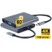 Docking Station USB-C OEM, VGA, HDMI, USB3, USB-C PD, Leitor Cartões