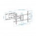 Suporte TooQ LP3790TN-B para TV 43-90 polegadas, capacidade 75kg, VESA 800x400mm, inclinação ajustável