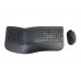 Teclado Conceptronic ORAZIO Ergo Wireless Preto PT, Rato Incluído, Ergonómico e Silencioso