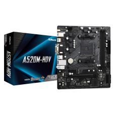 Motherboard AsRock A520M-HDV AM4, Micro-ATX, M.2, Gigabit LAN, USB 3.2