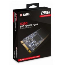 SSD Emtec X250 M.2 256GB - Leitura 520MB/s, SATA3