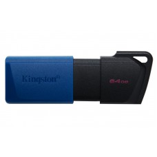 Pen USB Kingston DataTraveler Exodia M 64GB USB 3.2, Slide, Preto/Azul
