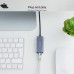 Adaptador NanoCable USB-C para Ethernet Gigabit, RJ45, 1000Mbps, Cinzento