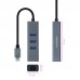 Adaptador NanoCable USB-C para 3xUSB 3.0, RJ45 Gigabit Ethernet Adaptador NanoCable USB-C para 3xUSB 3.0, RJ45 Gigabit Ethernet