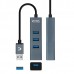 Hub USB 3.2 Gen 1 NanoCable, 4 Portas USB 3.2 Gen 1 Tipo A, Cinzento, 10cm Hub USB 3.2 Gen 1 NanoCable, 4 Portas USB 3.2 Gen 1 Tipo A, Cinzento, 10cm