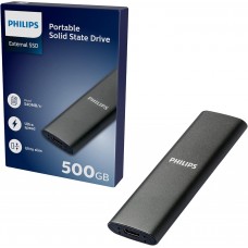 Disco SSD 500GB Philips USB-C - Leitura 540MB/s, Portátil e Rápido