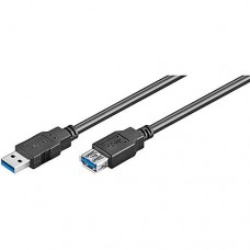 Cabo USB Ewent EC1008 USB 3.0 (3.1 Gen 1) 1.8m USB A Macho/Fêmea Preto