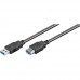 Cabo USB Ewent EC1008 USB 3.0 (3.1 Gen 1) 1.8m USB A Macho/Fêmea Preto
