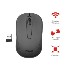 Rato Trust Ziva 21509 Wireless Ambidestro 1000 DPI Preto