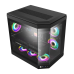 Caixa Gaming Gamemax Hype Black ATX, USB 3.0 e USB-C, com 3 Ventoinhas ARGB