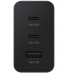 Carregador Samsung EP-T6530NBEGEU: Carregador Trio USB, 65W, Tipo C, Rápido, Compatível com Vários Dispositivos
