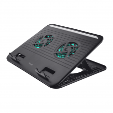 Suporte Refrigeração Trust Cyclone: Preto, 2 Ventoinhas, Até 16