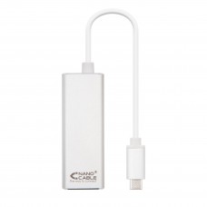 NanoCable Adaptador USB-C para Ethernet Gigabit - Conectividade Portátil NanoCable Adaptador USB-C para Ethernet Gigabit - Conectividade Portátil