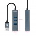 Hub USB 3.2 Gen 1 NanoCable, 4 Portas USB 3.2 Gen 1 Tipo A, Cinzento, 10cm Hub USB 3.2 Gen 1 NanoCable, 4 Portas USB 3.2 Gen 1 Tipo A, Cinzento, 10cm