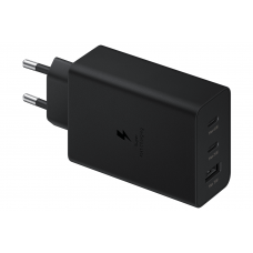 Carregador Samsung EP-T6530NBEGEU: Carregador Trio USB, 65W, Tipo C, Rápido, Compatível com Vários Dispositivos