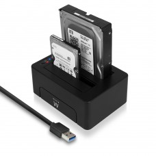 Docking Station Ewent EW7014: HDD/SSD, SATA III, USB 3.2 Gen 1, 2.5/3.5
