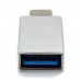 Adaptador EWENT EW9643: USB-C Macho para USB-A Fêmea, Alumínio, 5 Gbit/s, Prateado