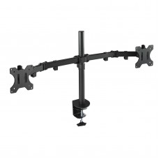 Suporte TooQ DB1232TN-B para Monitores Duplos, 13-32 polegadas, Ajustável em Altura, Rotação 180º