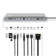 Docking Station INSYS USB-C 12-em-1 LT4-10112 - Conectividade Portátil