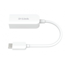 Adaptador de Rede D-Link DUB-E250 USB-C, Gigabit Ethernet, Branco