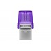 Pen USB Kingston DataTraveler MicroDuo 3C 128GB, USB-A/USB-C, 200MB/s, Roxo