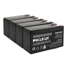 Bateria Phasak PHB1207 para UPS: 12V, 7Ah, Terminais F1, Selada