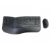 Teclado Conceptronic ORAZIO Ergo Wireless Preto PT, Rato Incluído, Ergonómico e Silencioso