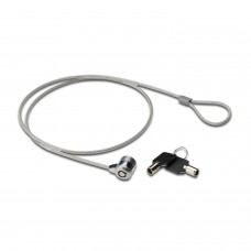 Cadeado Ewent EW1242 Anti-Roubo para Portáteis, Chave, 1,5m, Preto/Aço Inoxidável