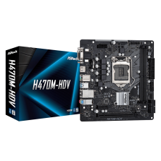 Motherboard AsRock H470M-HDV Skt1200, DDR4, HDMI, DVI e USB 3.2 Motherboard AsRock H470M-HDV Skt1200, DDR4, HDMI, DVI e USB 3.2