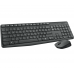 Teclado Logitech MK235: Wireless, Português, Resistente a Derrames, Cinzento