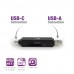 Leitor de Cartões EWENT EW1075 USB-C/A, SD/microSD 5Gbps, Preto