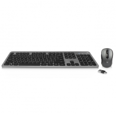Kit Teclado e Rato Ewent Silent Wireless PT - Teclas Silenciosas, USB, Bateria