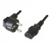 Cabo EWENT EC1902: Alimentação PC, 5m, Preto, CEE7/7, C13