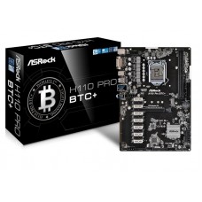 Motherboard ASROCK H110 Pro BTC+, LGA1151, 13xPCIe, Mining