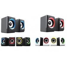 Colunas de Som OEM IHA-S100 2.0 6W USB Compactas e Potentes
