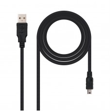 Cabo NanoCable USB 2.0 A para Mini-USB 5 Pinos 0.5m - Preto